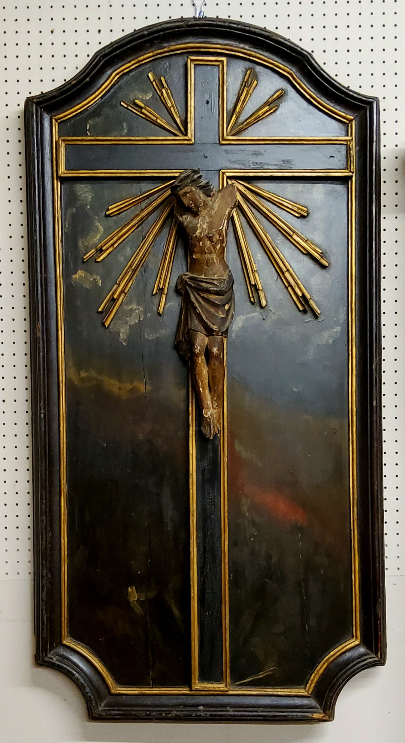 Ecclesiastical Interest  - The Crucifixion of Christ, 18th century softwood polychrome corpus