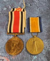 A George V For Faithful Service in the Special Constabulary medal, awarded to John P (Pattison)