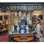 A substantial CASH FOR GOLD shop front advertisement sign, 250cm wide