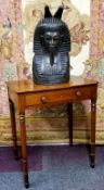 A large ebonised softwood bust of Tutankhamen, 54cm high