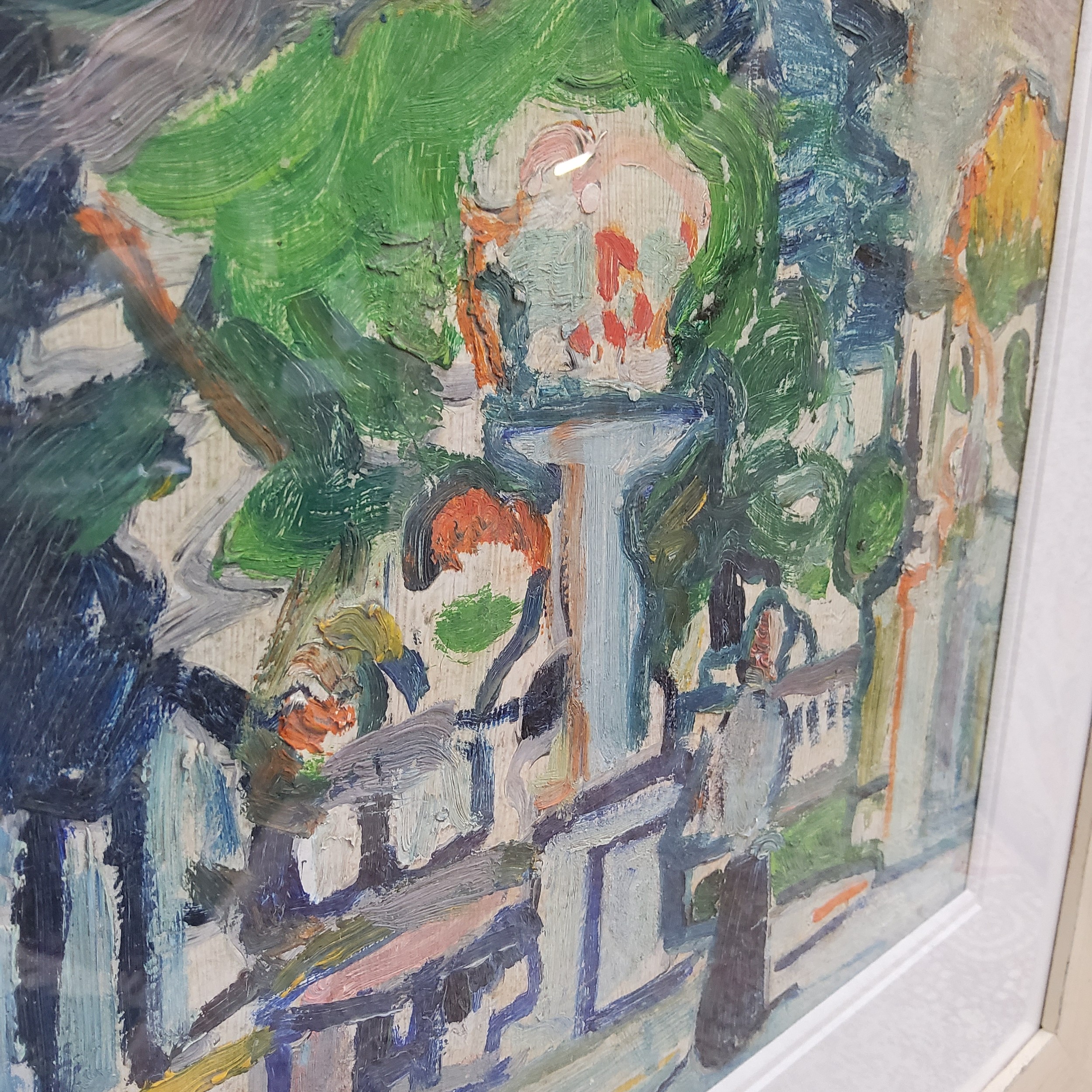 Scottish Impressionist School, City Street, with figure, 40cm x 29cm - Image 2 of 3