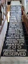 Glasgow Corp Tramways destination top blind - Maryhill depot 26 names including; To: Partick Via: St