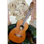 A Spanish Benito Huipe classical guitar, the label printed Benito Huipe Constructor of Guitarras,