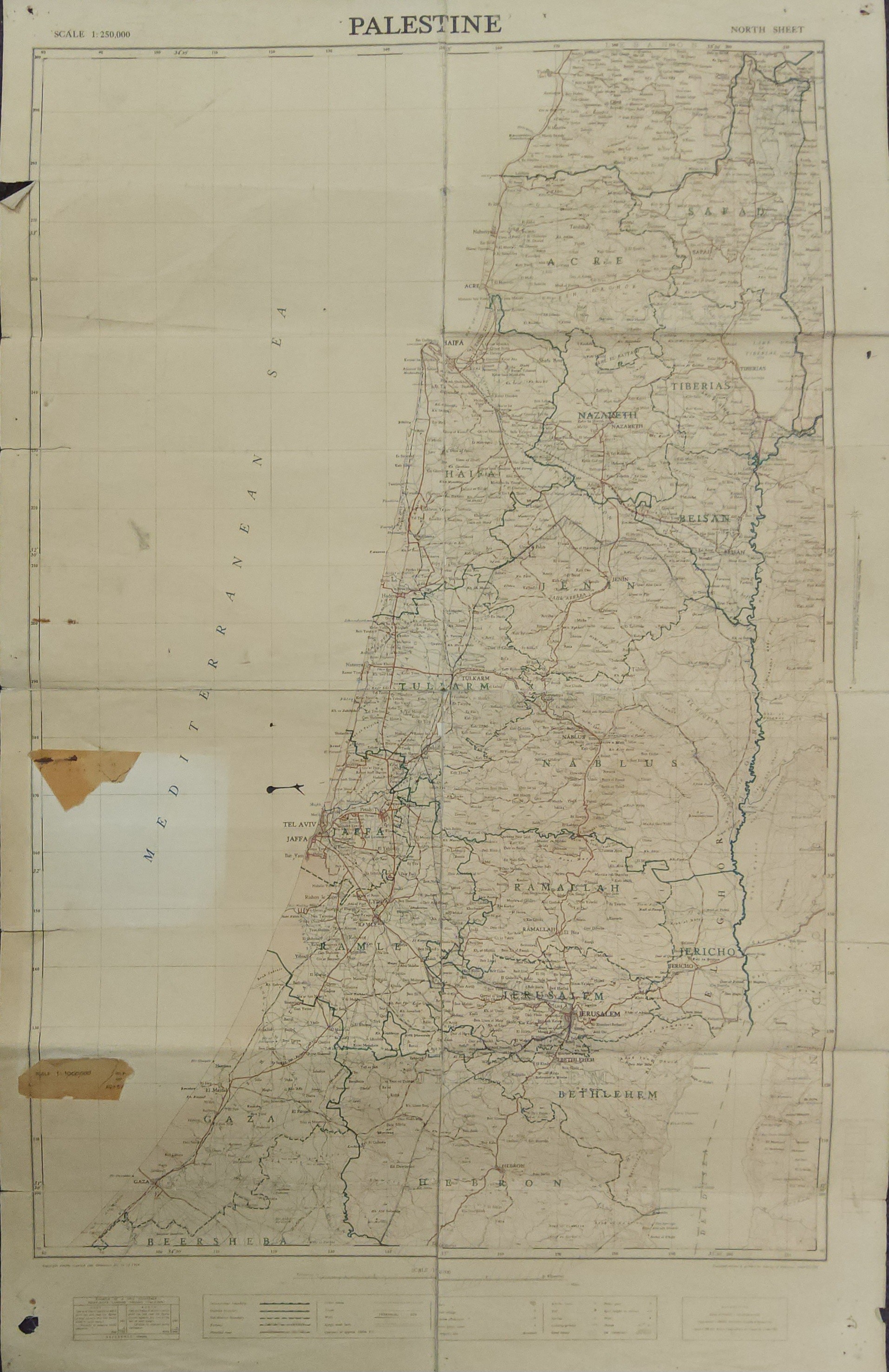 Cartography - Palestine Land Values, A.D. Hirings - H.Q. - Palestine 1: 100,000, compiled, drawn and - Image 4 of 4