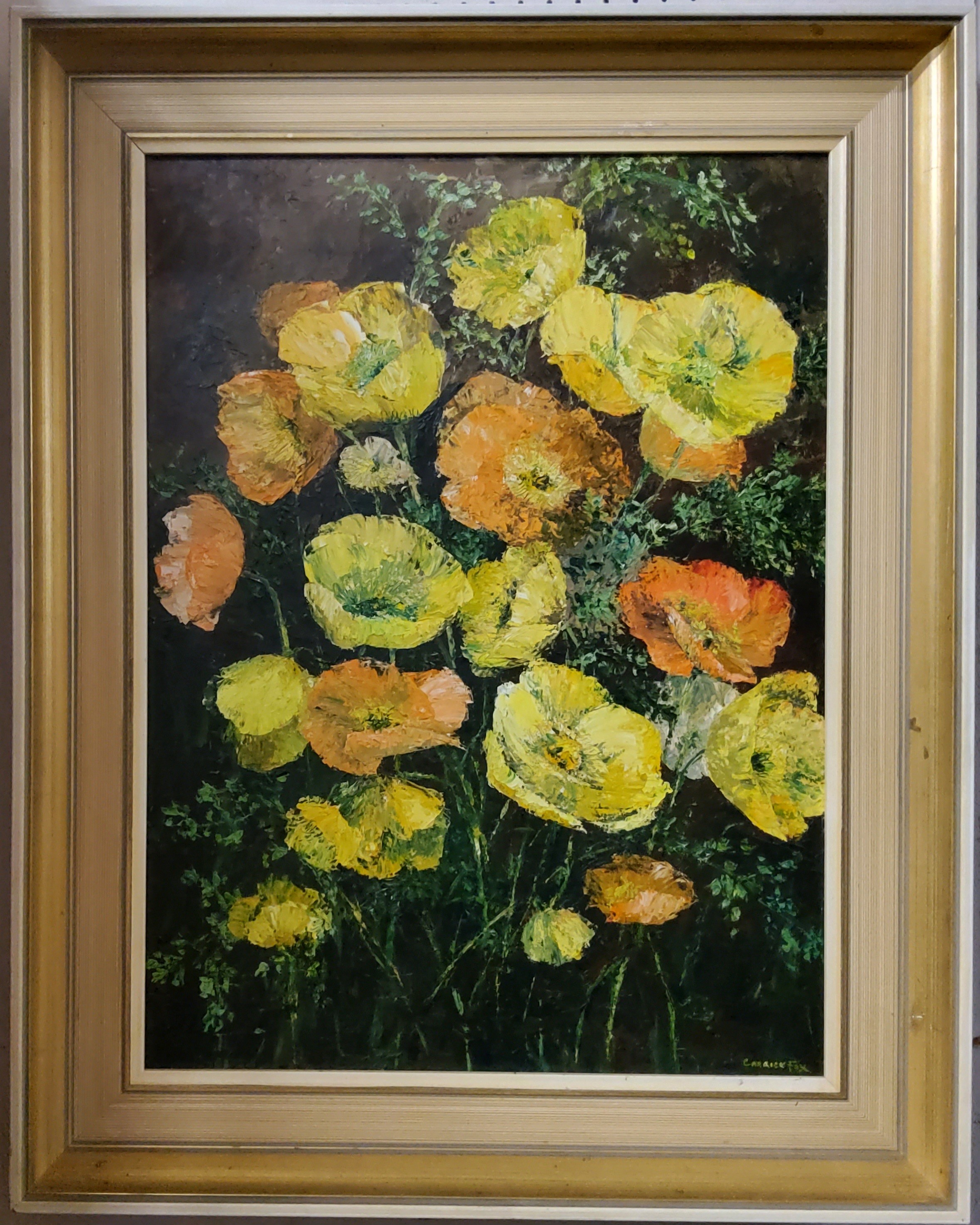 Ethel Carrick Fox (AUSTRALIAN 1872-1952) Flower Still Life Observation  oil on board, framed, 60cm x