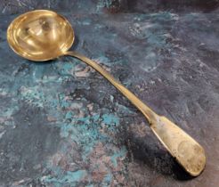 A George IV Fiddle pattern soup ladle, Thomas Wilkes Barker, London 1820, 242g, 7.5toz