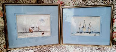 Henry Worsley (1806-1876) Nautical Studies of Clipper Ships, a near pair,one signed the other