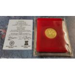 A Royal Mint Elizabeth II proof full sovereign dated 1979, complete with original presentation