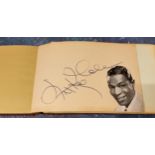 Autograph Book - Nat King Cole;  Kay Cavendish;  Eric Delaney;  Bobbie Britton, Stan Kenton;  The