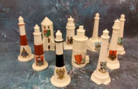 Goss Lighthouses - Chicken Rock, North Foreland, Longships, Eddystone, Beachy Head, Teignnmouth,