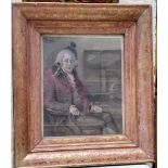 An 18th century monochrome engraving, of a distinguished gentleman, 44cm x 36cm, in a good early