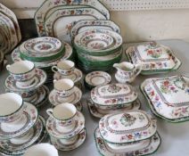 A Copeland Chinese Rose pattern dinner service, for twelve comprising dinner, dessert plates, two