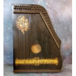 A Deutsch Amerikanische Guitarr Zither, 48cm high