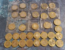 Thirty-one collectible Queen Elizabeth II £2 coins