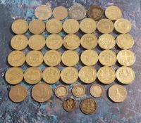 Twenty-nine collectible £1 coins; Bailiwick of Jersey coinage, Queen Victoria bunhead shilling;
