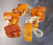 Butterscotch Amber necklace fragments xxg