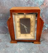 An Enfield Art Deco mantel clock, Arabic numerals, stepped case, c.1930