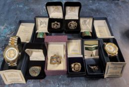 The Bradbury Mint Collector Rings including a silver 'The Indian Head Nickel Ring' complete with box