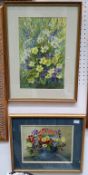 M**Pratt (20th century) Garden Posy signed, 19cm x 23.5cm;  another, Spring Flowers, 31cm x 21cm (2)