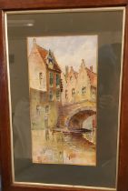 Elfreda Gertrude Beaumont, Bridge Over the Canal, watercolour, 38cm x 20cm Elfreda Gertrude Beaumont