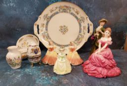 A Coalport figure, The Collingwood Collection, Mary, printed mark;   others, two Debtantes Beth;