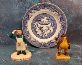 A Carlton Ware  Guinness My Goodness - My Guinness figure, Zoo keeper, shaped base, marks in
