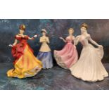 A Royal Doulton figure, Figure of the Yer 1996, Belle, HN3703;  others, Jacqueline, HN4309;  The