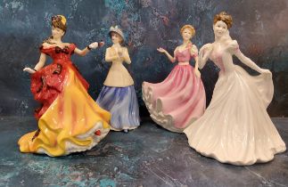 A Royal Doulton figure, Figure of the Yer 1996, Belle, HN3703;  others, Jacqueline, HN4309;  The