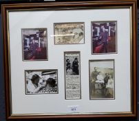 Local Barber Shop Interest - A framed display detailing Mr Walter Seagraves giving 4000 free