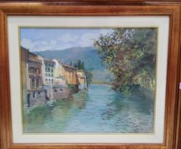 G**Laudi, Italian School, Bagni di Lucca, signed, oil on canvas, 39cm x 49cm