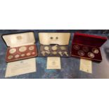 A Sterling Silver Proof set of five Isle of Man Millenium Crowns to commemorate the 1,000th