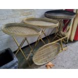 Four modern oval Eastern style occasional tables