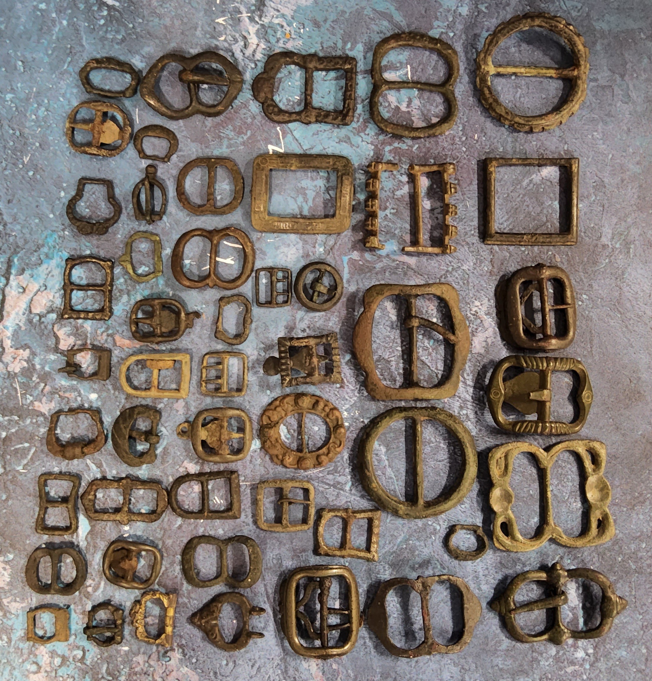 Metal Detecting Finds - Viking and Later, Bronze buckles (over 45), mainly 14th century, - Image 2 of 3