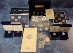 A Coinage of Bahrain Proof Set includes Silver Proof ISA Town 500 Fils, dated 1970, boxed; a
