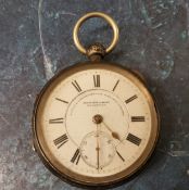 A Victorian silver open faced pocket watch, Fattorini and Sons, Watch and chronometer Manufacturers,