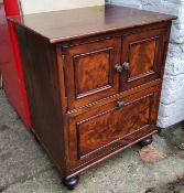 A Victorian flamed mahogany pot cupboard c.1840