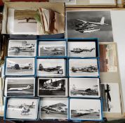 Aviation Interest - hundreds of black and white photographs of aeroplanes, helicopters and related