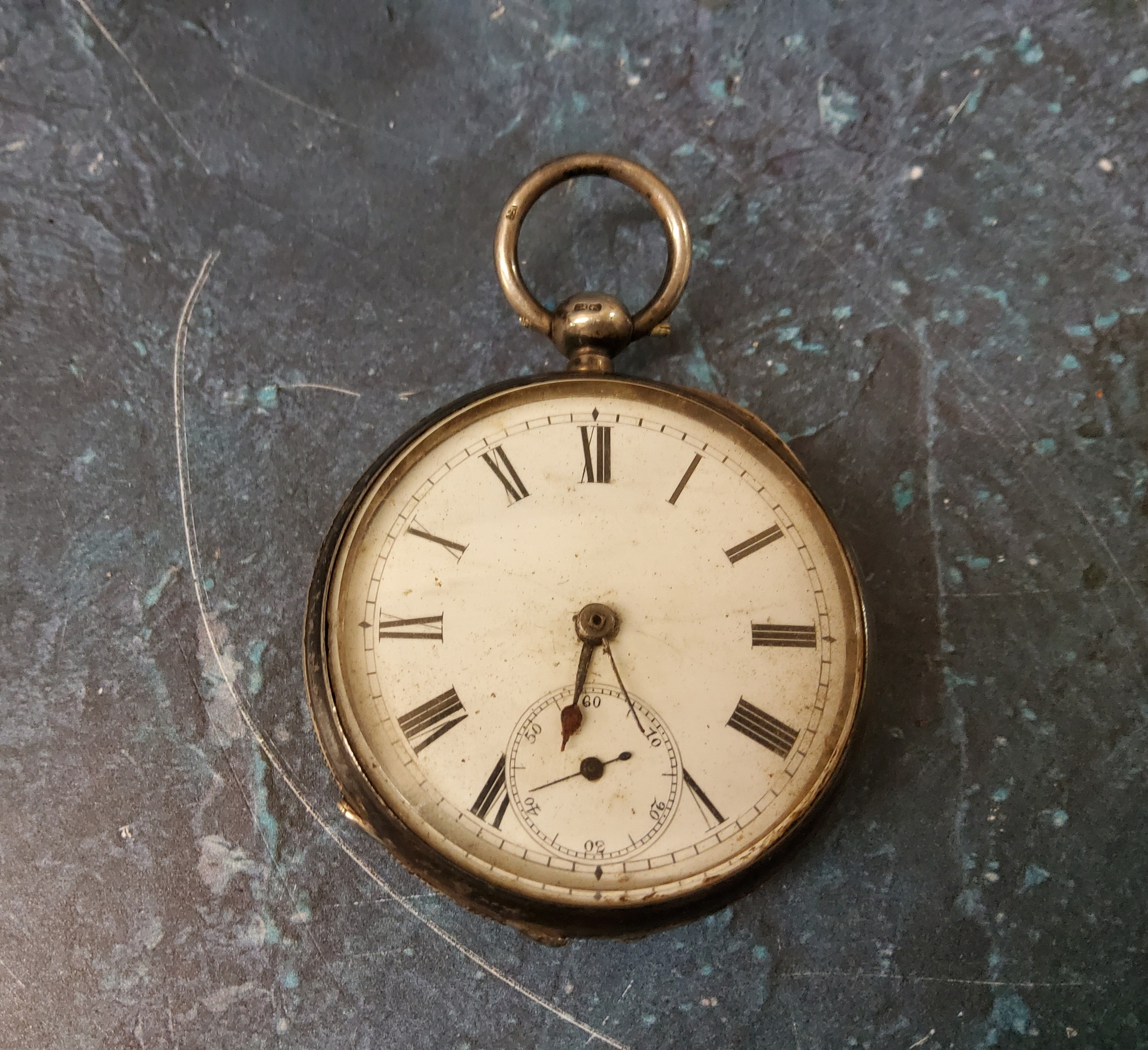 A silver open faced pocket watch, subsidiary seconds dial, Barclay and Brooklyn, Birmingham 1883