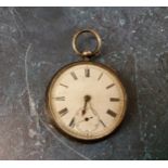 A silver open faced pocket watch, subsidiary seconds dial, Barclay and Brooklyn, Birmingham 1883