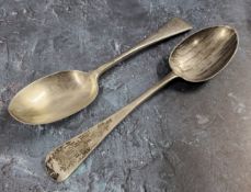 A pair of Old English pattern serving spoon, engraved EW 1918, C W Fletcher & Son Ltd, Sheffield,