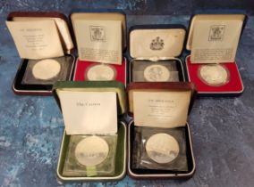 Two St. Helena Tercentenary Silver Proof Twenty-five Pence coins, original boxes & certs.; a Bermuda