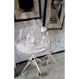 A modern wrought metal occasional table, chandelier and mannequin (3)