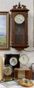 Horology - A 19th century Belge Noir mantel clock; Art Deco Elliott clock; carriage clock; Hermle