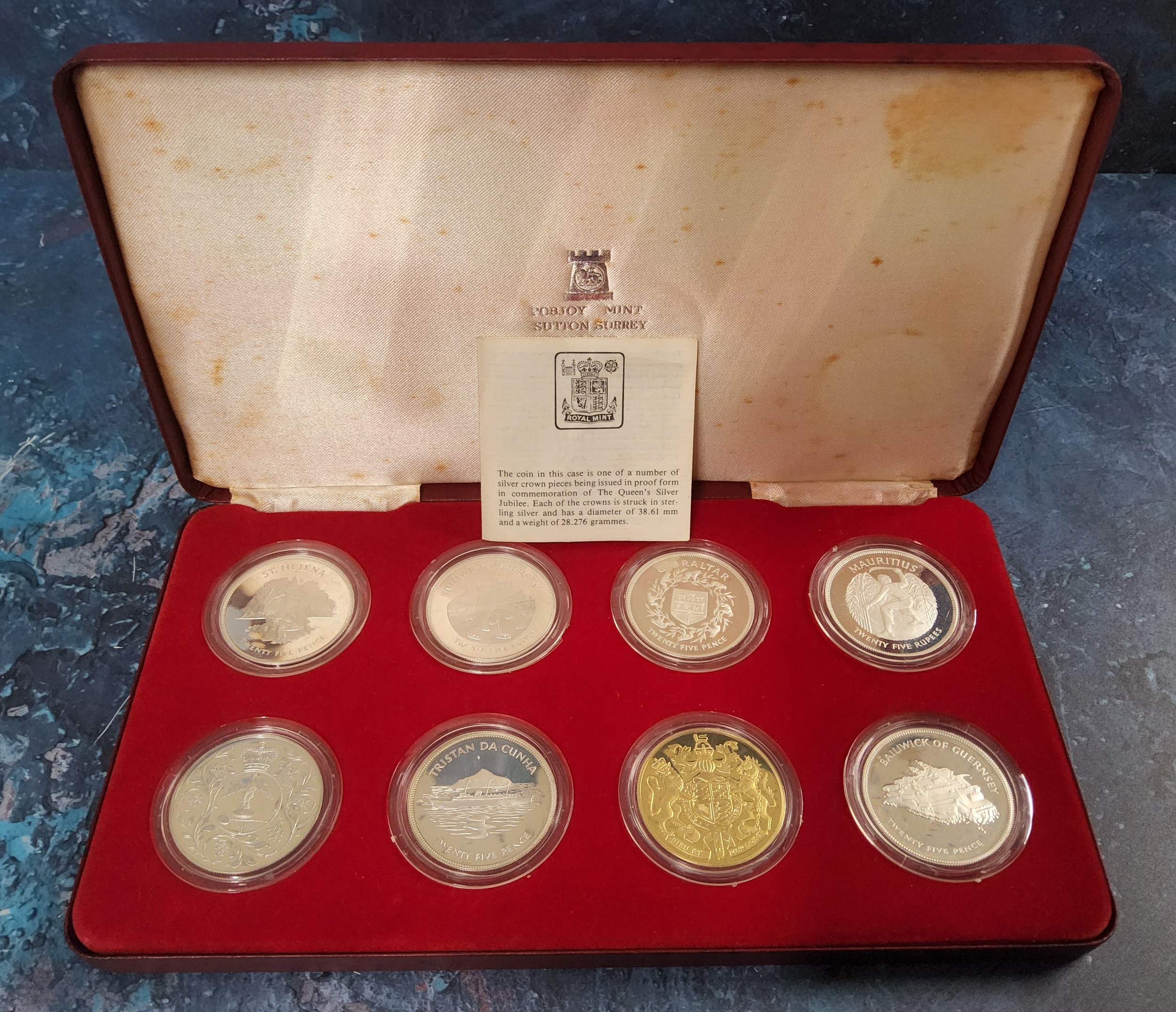 1977 Silver Jubilee proof Crowns set 1977 Silver Jubilee proof Crowns set comprising seven