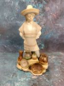 A LLadro figure, of a Mexican Pottery Seller, 31cm high, printed mark, 17A