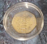 Numismatics - a Great Britain 2009 Kew Gardens 50 pence, uncirculated nearing on proof condition