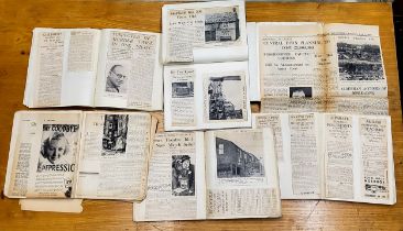 Local Interest - six A5 scrapbooks filled with interesting newspaper cuttings from the 1930's