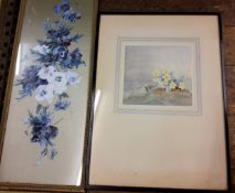 Pictures - E M Chadwick, Still Life, Roses, signed with initials, dated 1903, 42cm x 32cm;  others,