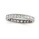 A DIAMOND FULL ETERNITY RING set all around with round brilliant cut diamonds, no assay marks, si...