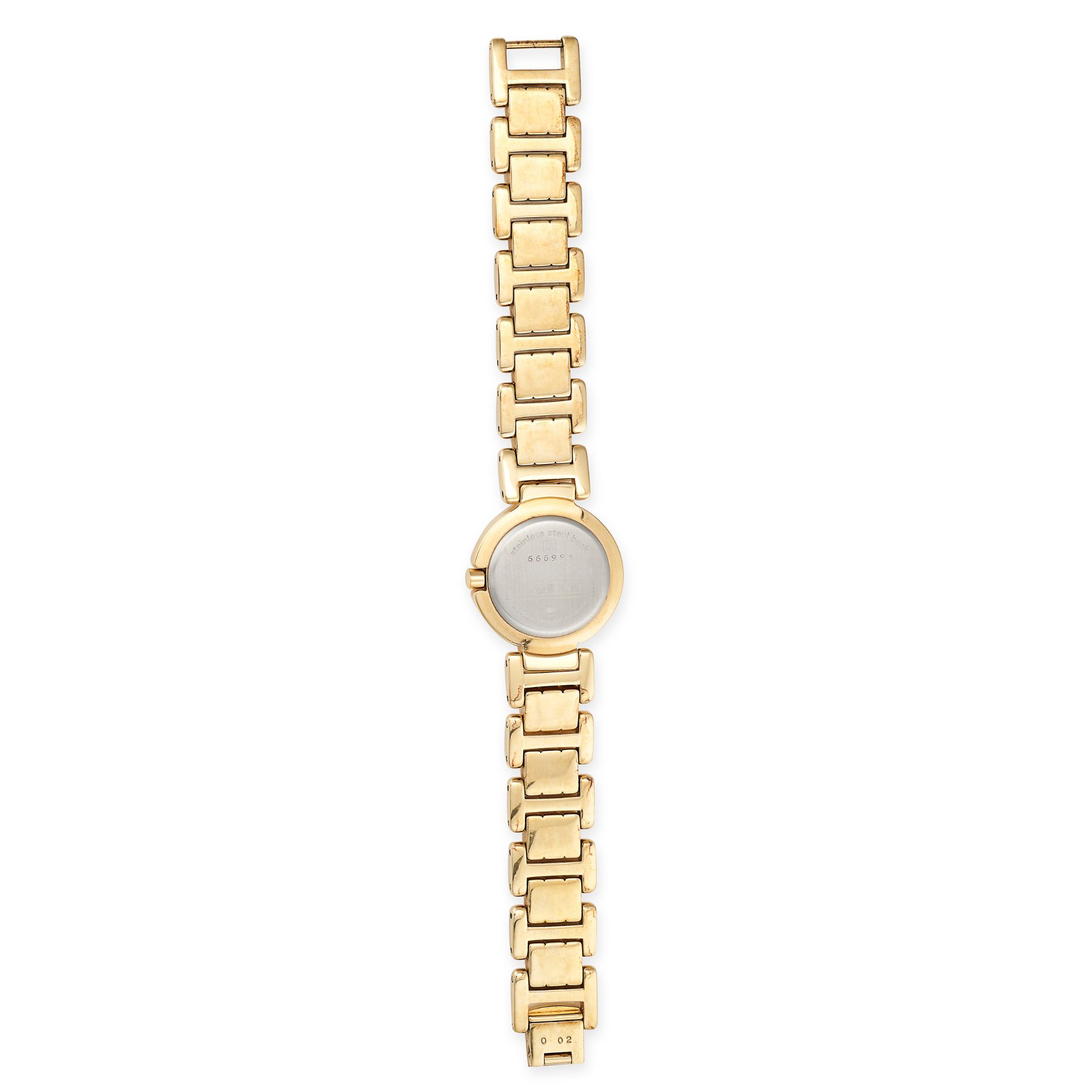 RODOLPHE BY LONGINES, A LADIES WRISTWATCH in gold plate, with a cream dial with blue painted Roma... - Image 2 of 2